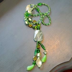Long Green Necklace